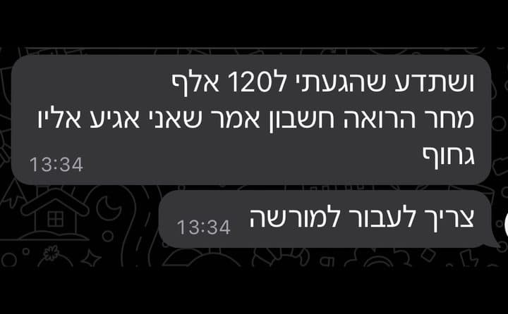 עוברת לעוסק מורשה: 120,000 ש״ח בשנה